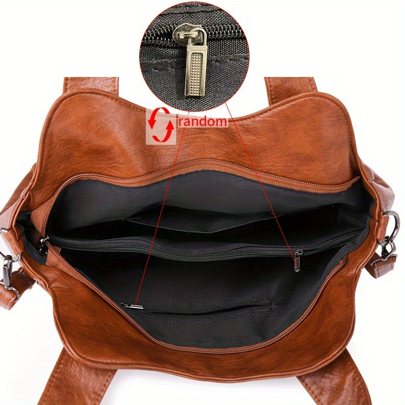 Lumi tote bag interior view with zipper closure and open top, showing lined compartment