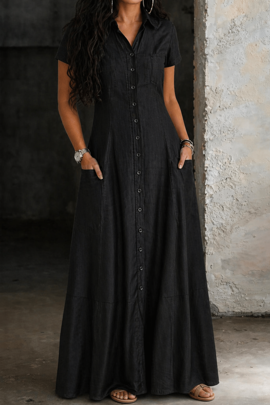 Hera | Long Denim Dress Lawrence Toronto