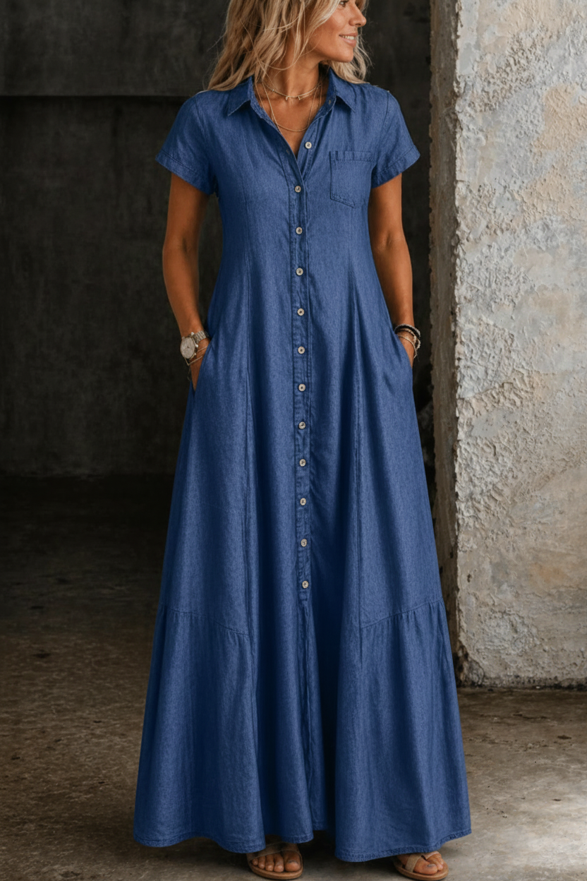 Mandy | Long Denim Dress Lawrence Toronto