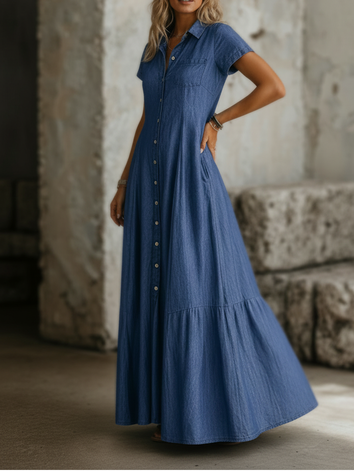 Mandy | Long Denim Dress Lawrence Toronto