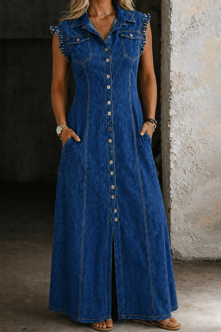 Liora | Plus Size Denim Dress Lawrence Toronto