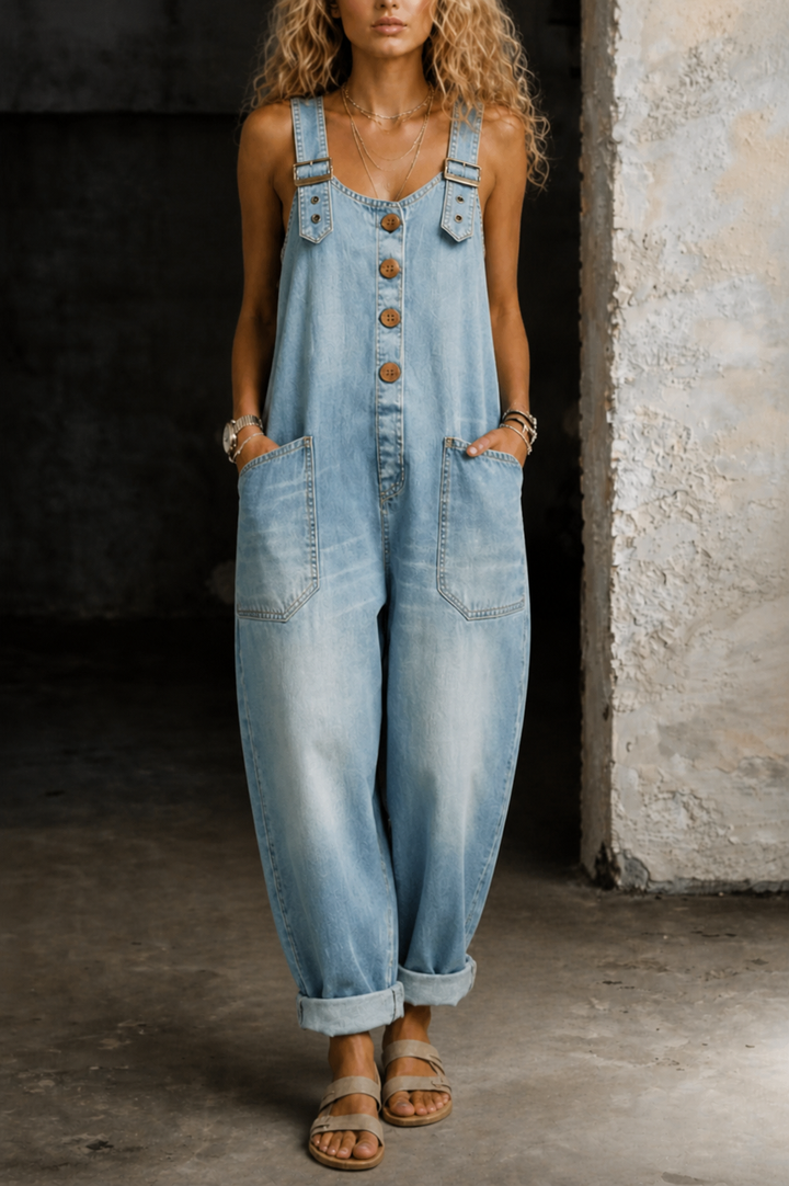 Moxelle | Denim Overall Jumpsuit Lawrence Toronto