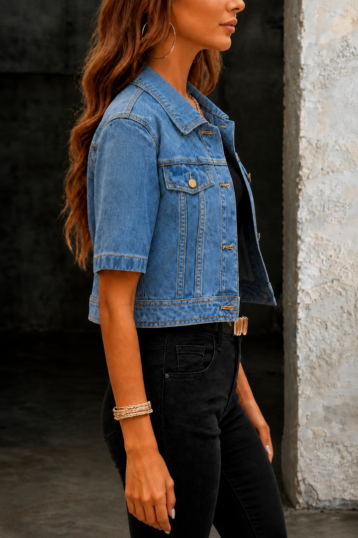 Jessica | Short Denim Jacket Lawrence Toronto