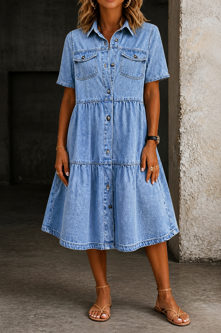 Sophia | Casual Elegant Denim Dress Lawrence Toronto