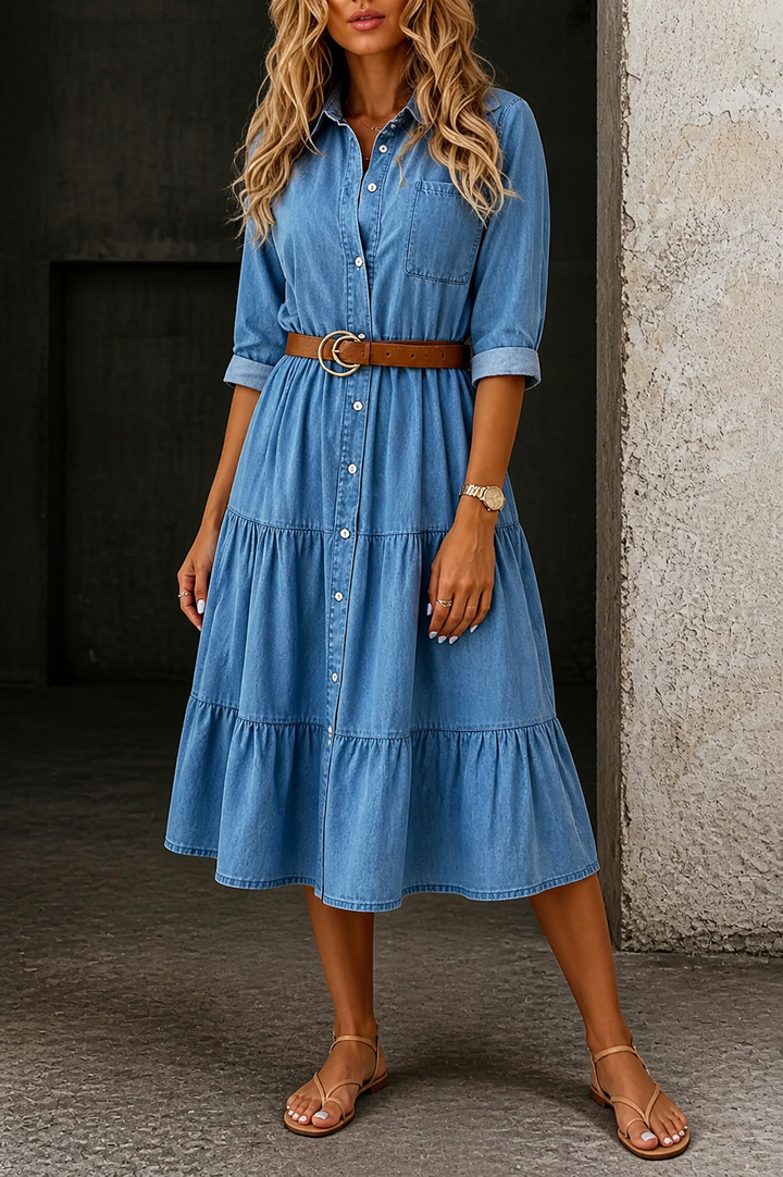 Barbara | Casual Elegant Denim Dress Lawrence Toronto