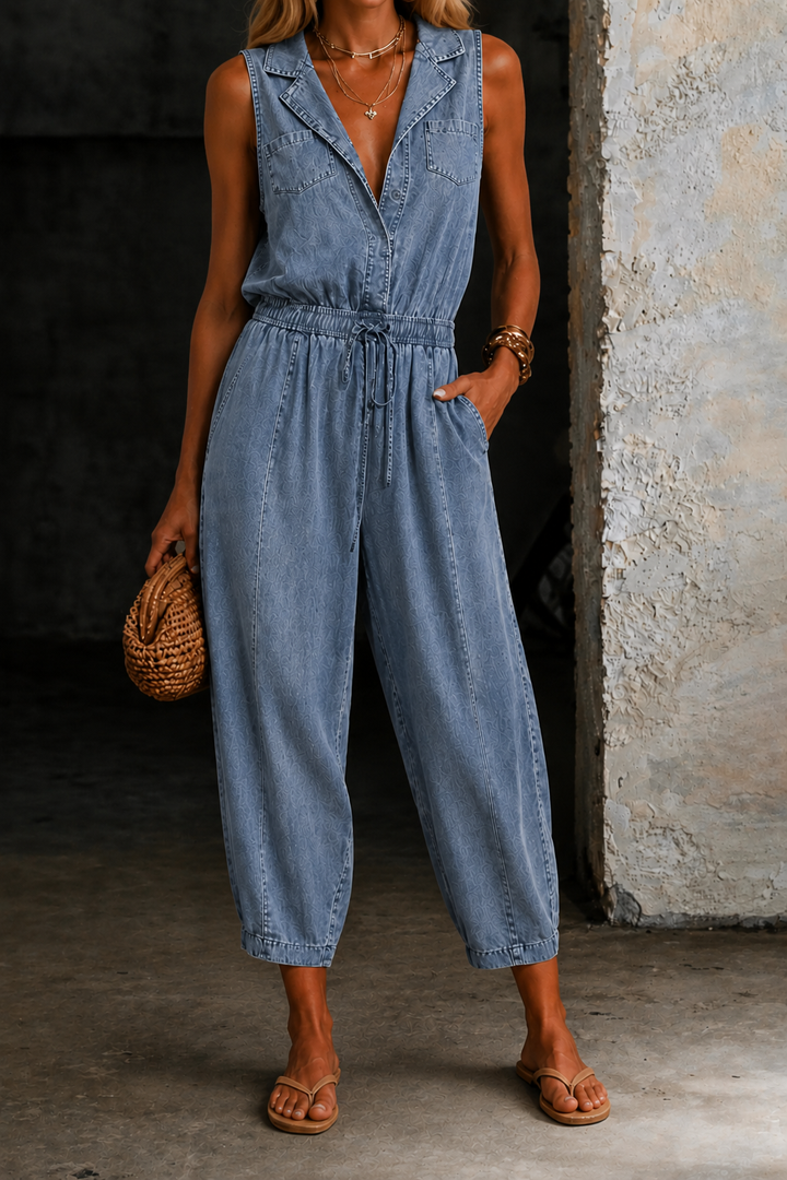 Rosalia |  Sleeveless Denim Jumpsuits Lawrence Toronto