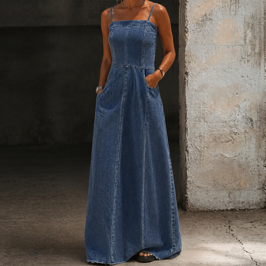 Savannah | Vintage Denim Maxi Dress Lawrence Toronto