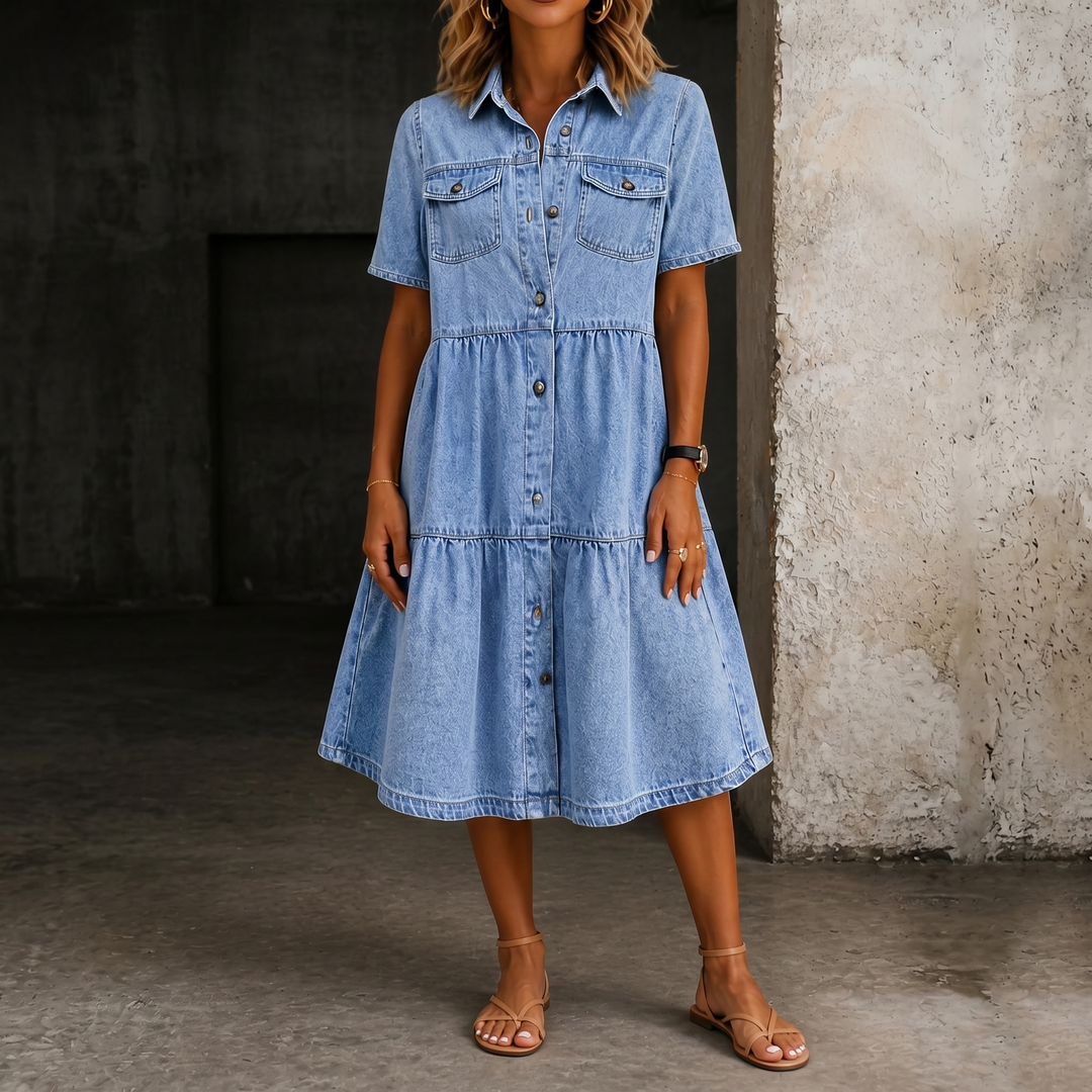 Sophia | Casual Elegant Denim Dress Lawrence Toronto