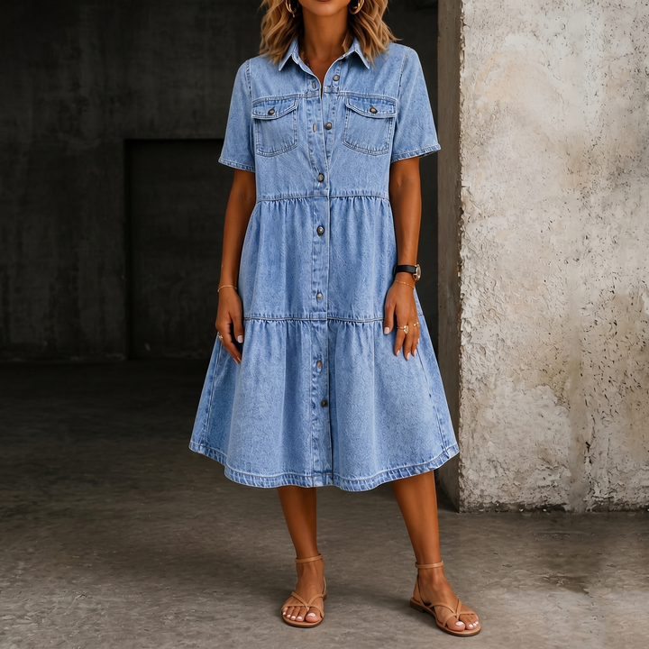 Sophia | Casual Elegant Denim Dress Lawrence Toronto