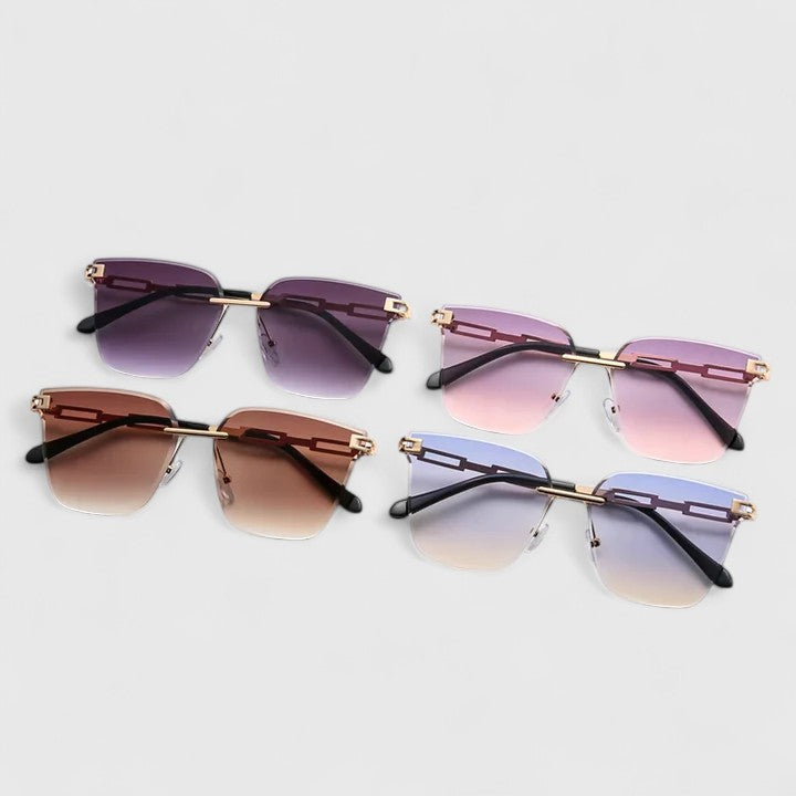 Sophisticated sunglasses assortment with tinted lenses in multiple colors and gold accents