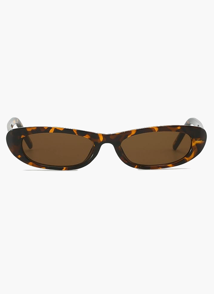 Tortoise sunglasses with amber lenses and metal-tipped arms