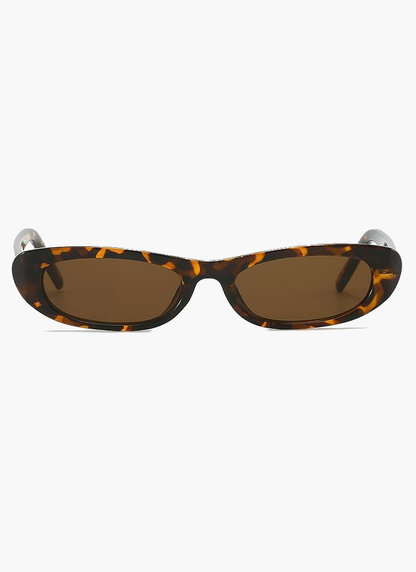 Tortoise sunglasses with amber lenses and metal-tipped arms