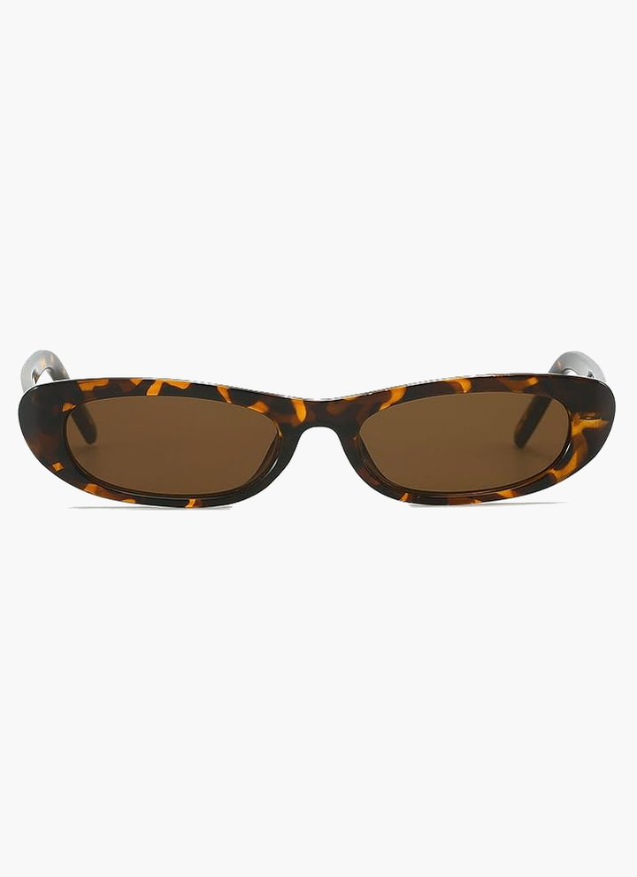 Tortoise sunglasses with amber lenses and metal-tipped arms