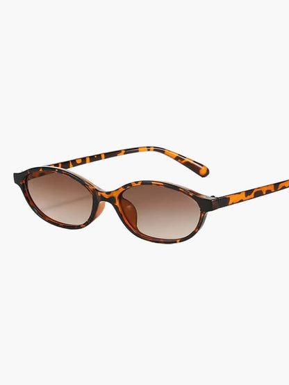 Romantic sunglasses, orange leopard frames with brown lenses