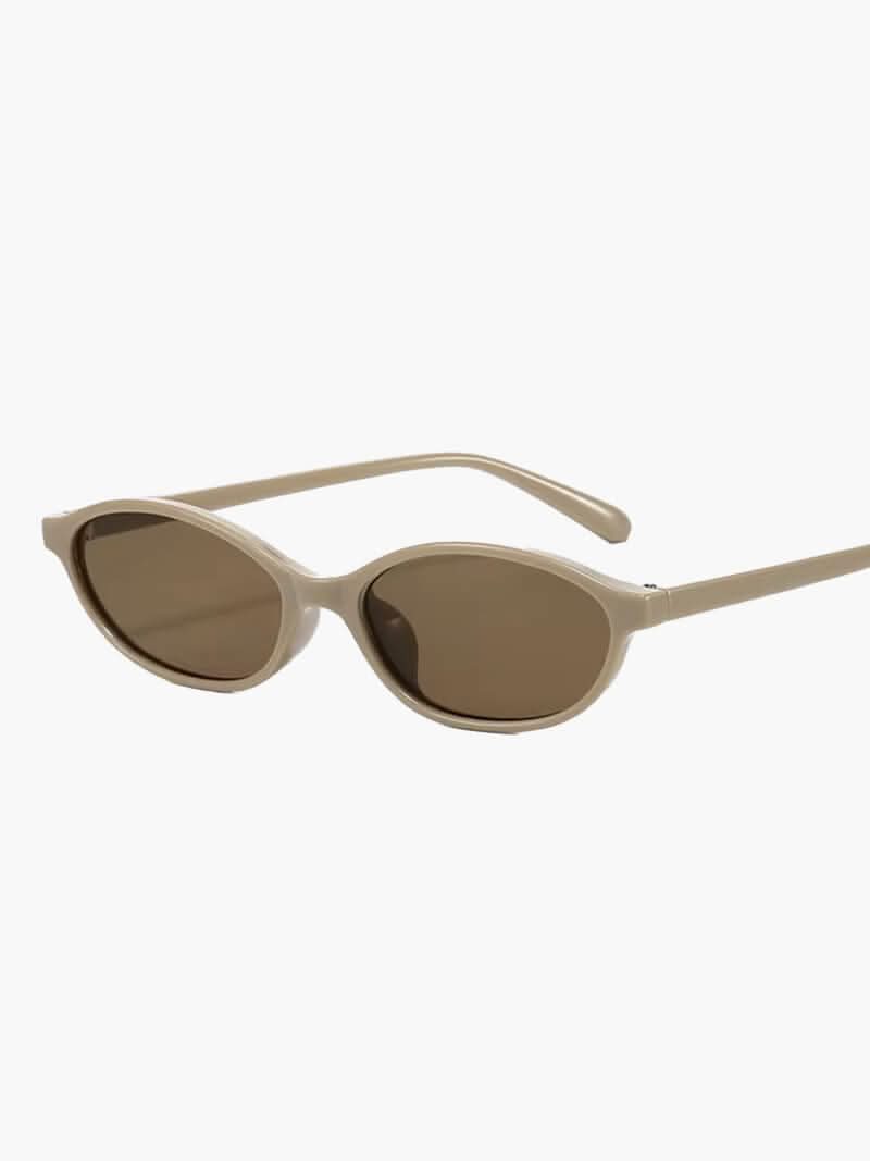 Romantic sunglasses, beige frames with brown lenses