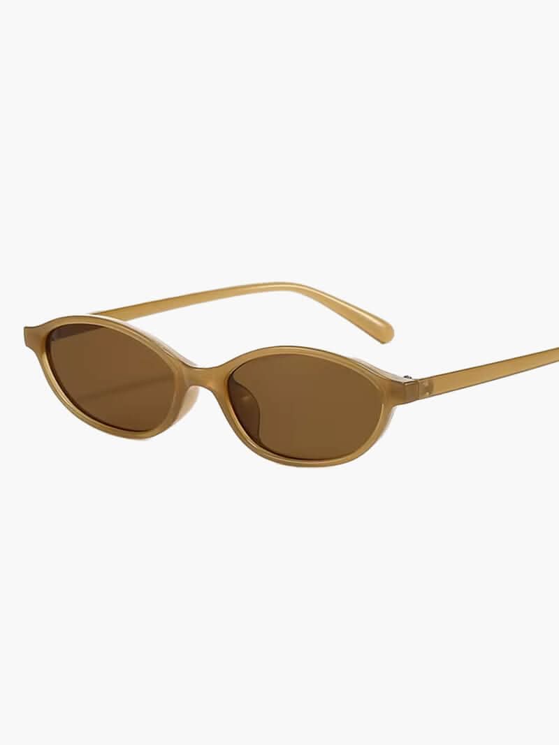 Romantic sunglasses, light brown frames with brown lenses
