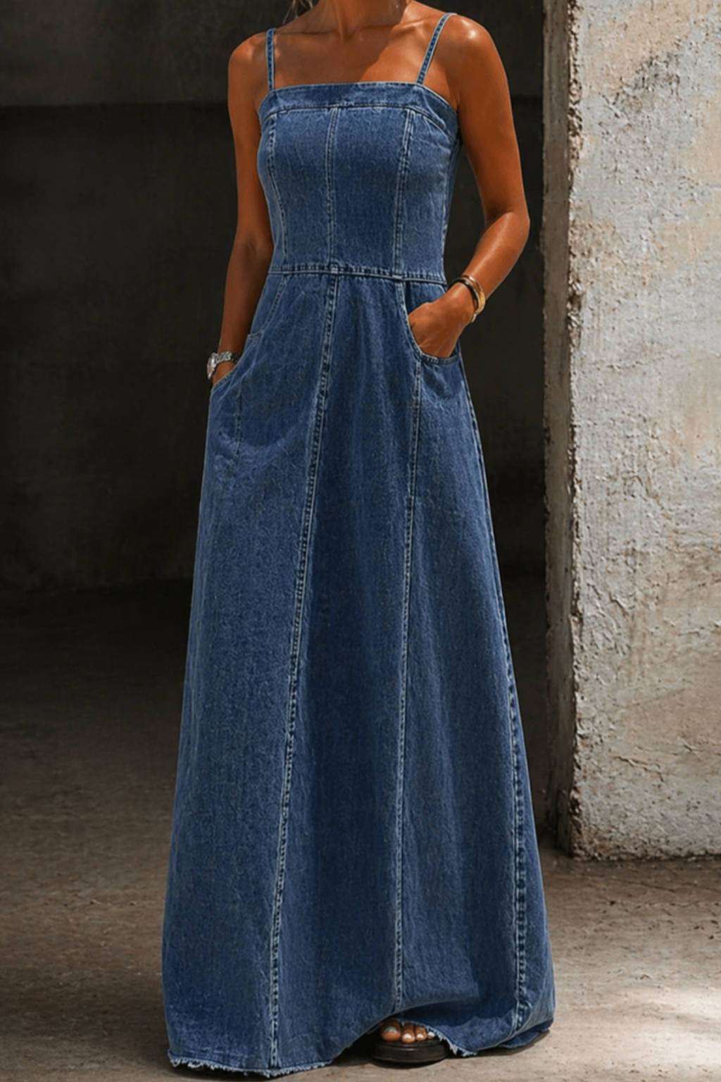 Savannah | Vintage Denim Maxi Dress Lawrence Toronto
